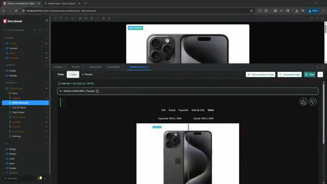 GIF showing all affected stories in the Eyes Storybook Addon